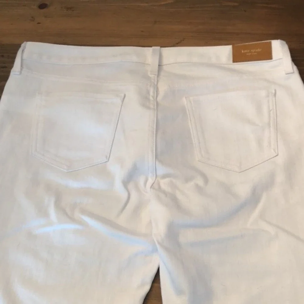 KATE SPADE SIZE 33 WHITE BROOME STREET DENIM JEAN